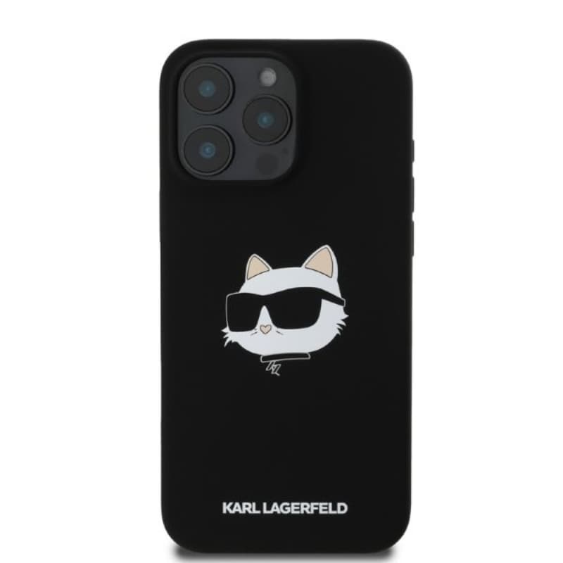 Karl Lagerfeld Silicone Choupette Head Print MagSafe - Case iPhone 16 Pro Max (black) 4