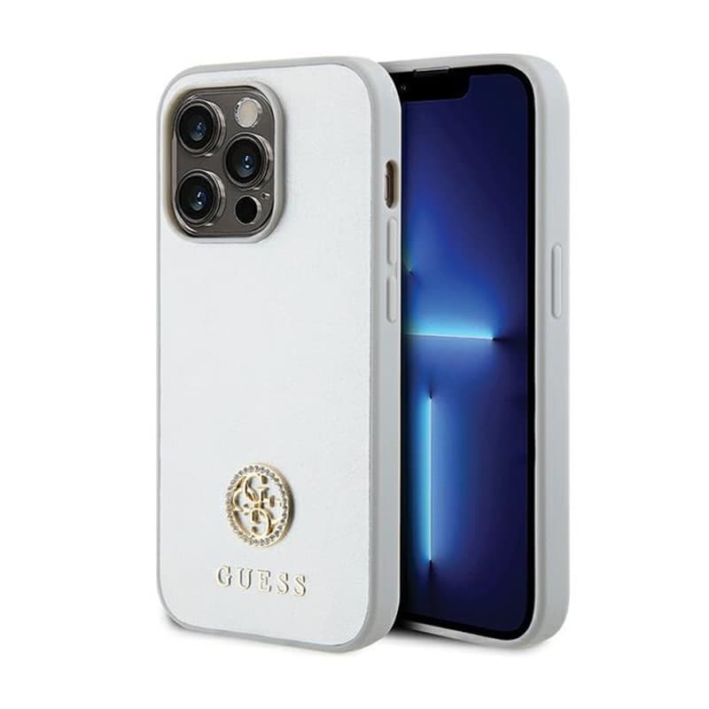 Guess 4G Strass Metal Logo - Case iPhone 15 Pro (silver) 1