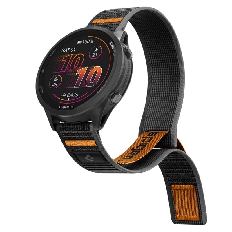 Spigen Athlex Air - Garmin QuickRelease Strap 22 mm (Active Black / Orange) 2