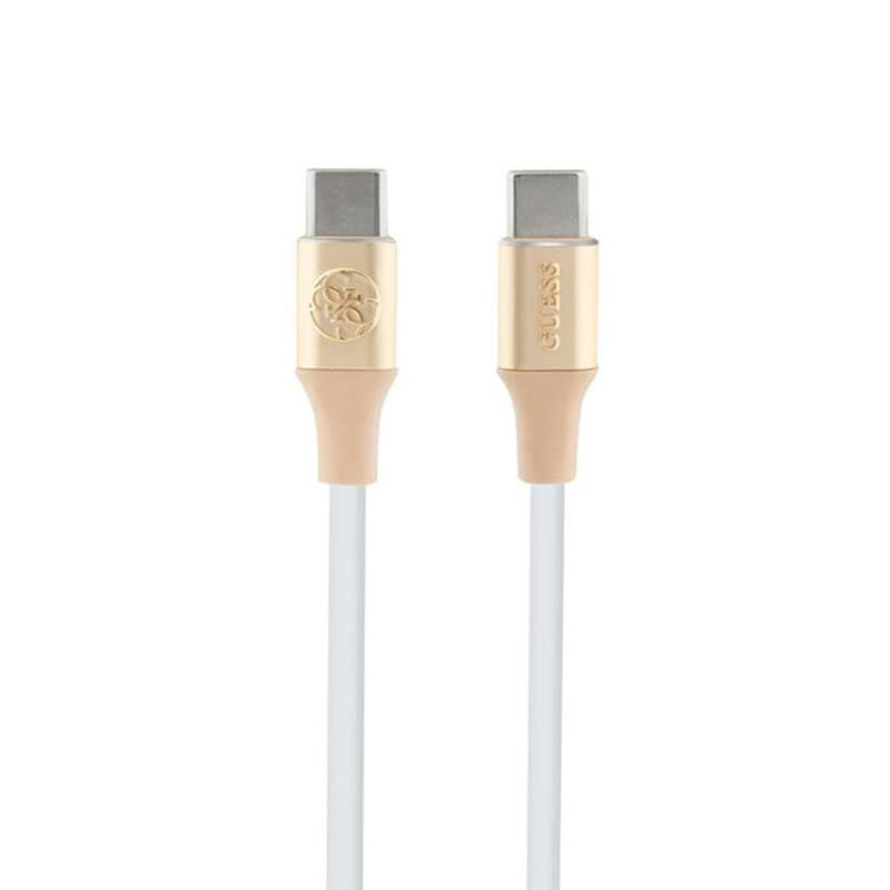 Guess Ebossed Logo - USB-C to USB-C Fast Charging cable 1.5m (gold) 1