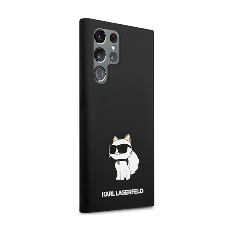 Karl Lagerfeld Silicone Choupette - Case for Samsung Galaxy S24 Ultra (Black) 4