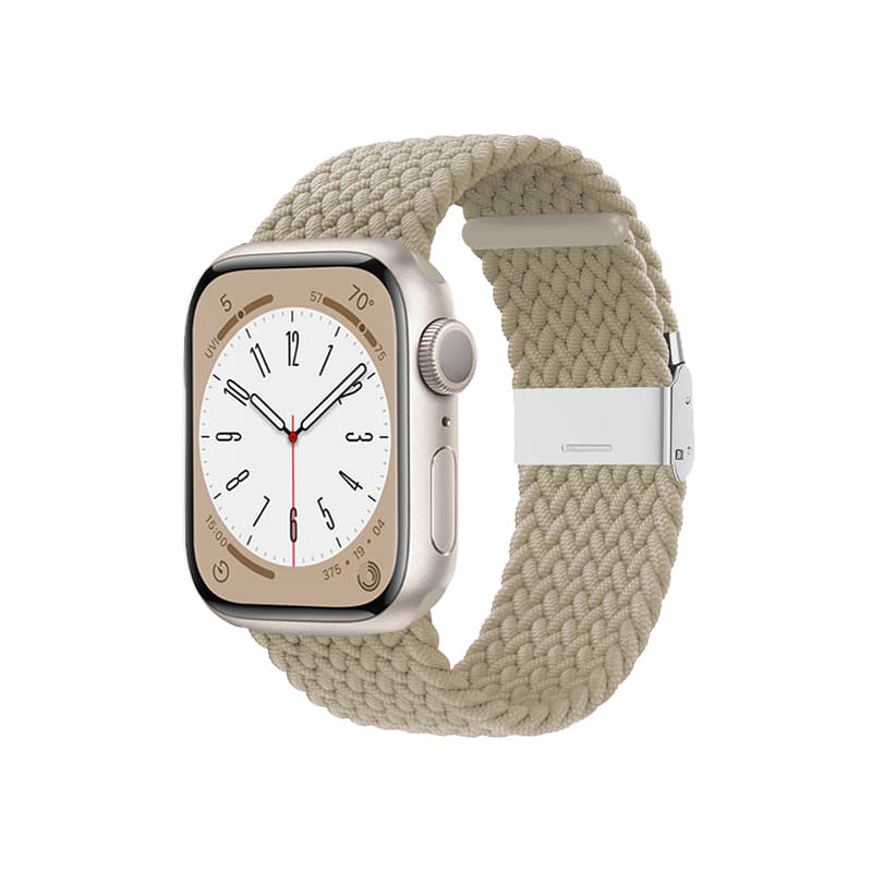 Crong Wave Band - Braided Strap for Apple Watch 38/40/41/42 mm (Stone Beige)