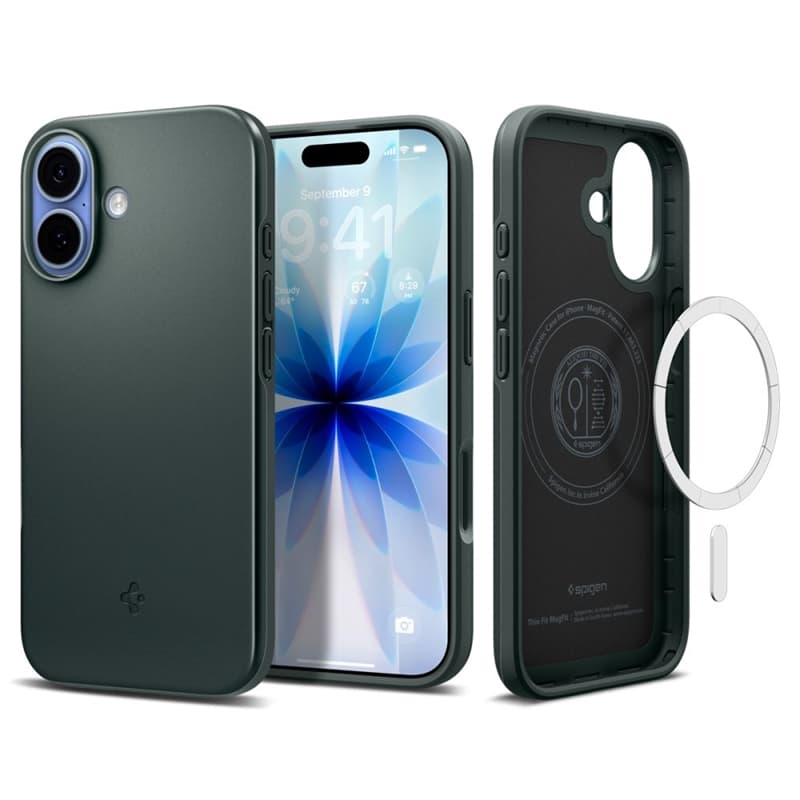 Spigen Thin Fit Mag MagSafe - Case for iPhone 17 (Abyss Green)  