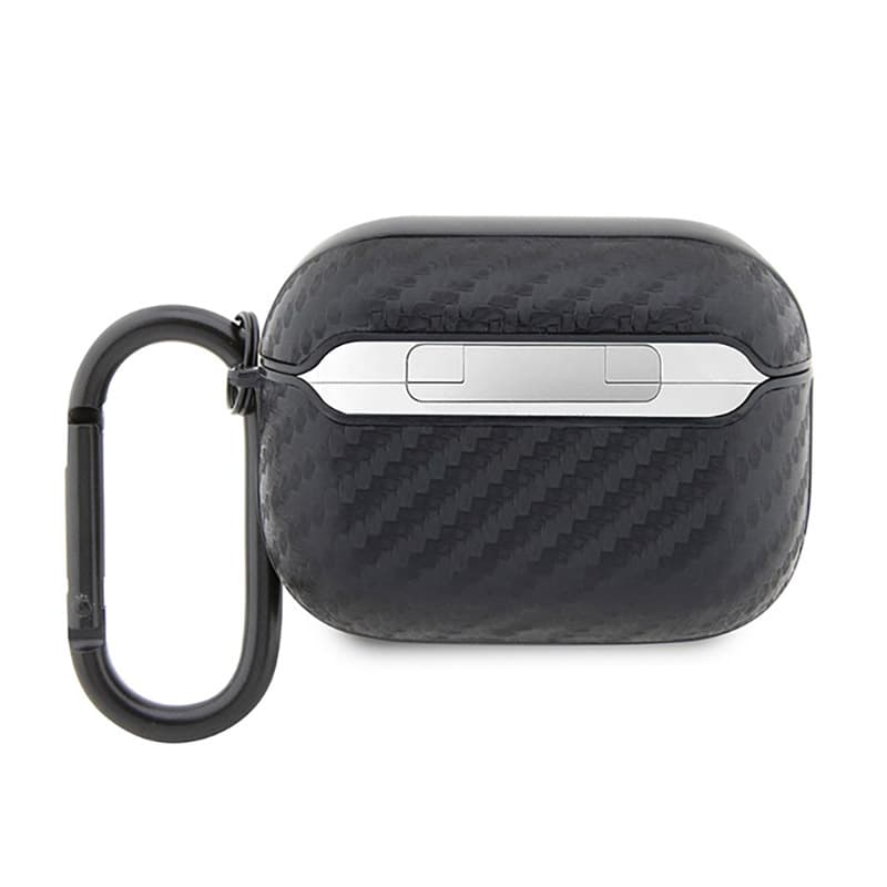 BMW Carbon Double Metal Logo - Case for Apple AirPods Pro (Black) 2