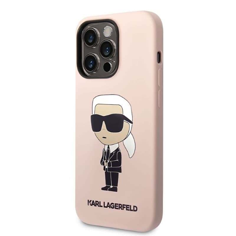 Karl Lagerfeld Silicone NFT Ikonik MagSafe - Case for iPhone 14 Pro Max (Pink) 2