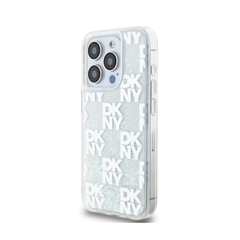 DKNY Liquid Glitter Multilogo - Case for iPhone 15 Pro (white) 2