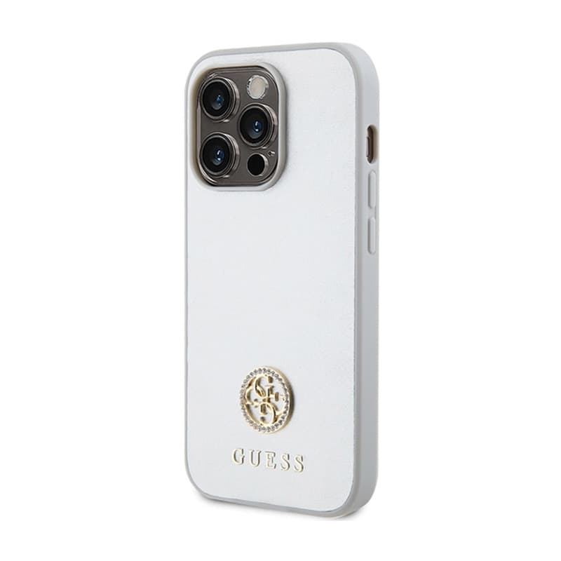 Guess 4G Strass Metal Logo - Case iPhone 15 Pro (silver) 2