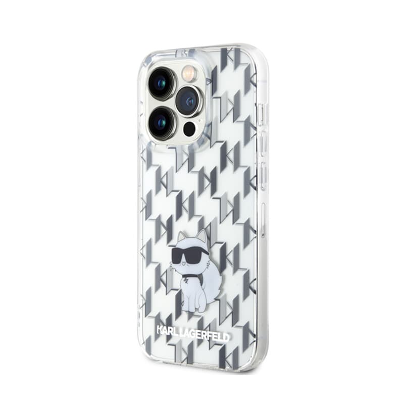 Karl Lagerfeld Monogram Choupette - Case for iPhone 15 Pro Max (Transparent) 2