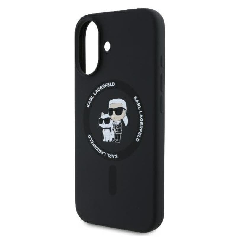 Karl Lagerfeld Silicone Karl & Choupette Ring MagSafe - Case for iPhone 16 Plus (black) 6