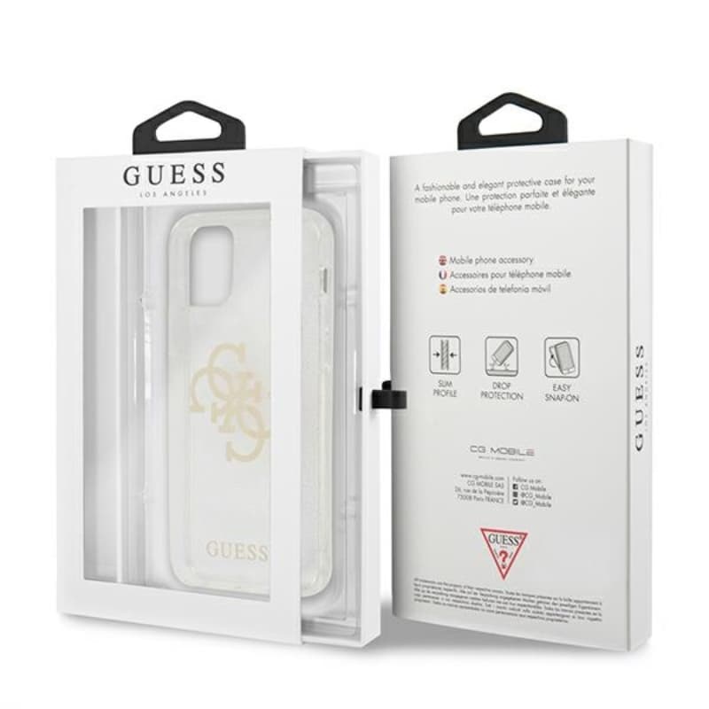 Guess Glitter 4G Big Logo - Case for iPhone 12 Pro Max (Transparent) 8