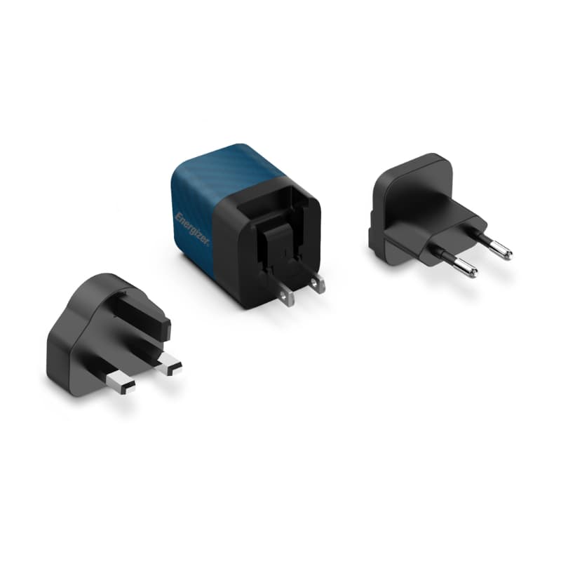 Energizer Ultimate - Multiplug EU / UK / US GaN 20W PD mains charger (Blue) 2