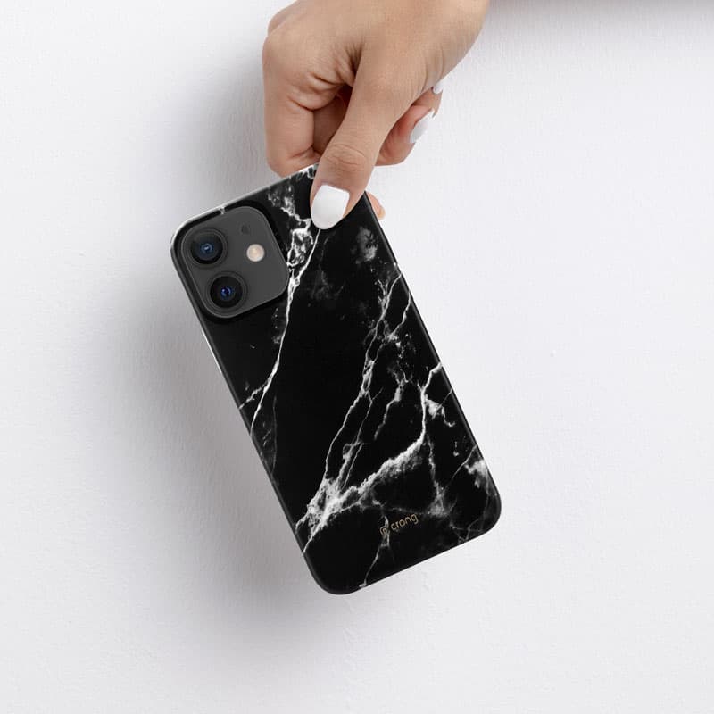 Crong Marble Case - iPhone 12 Mini Case (Black) 5