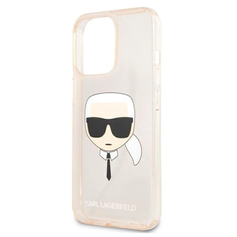 Karl Lagerfeld Karl’s Head Glitter - Case for iPhone 13 Pro (Gold) 6