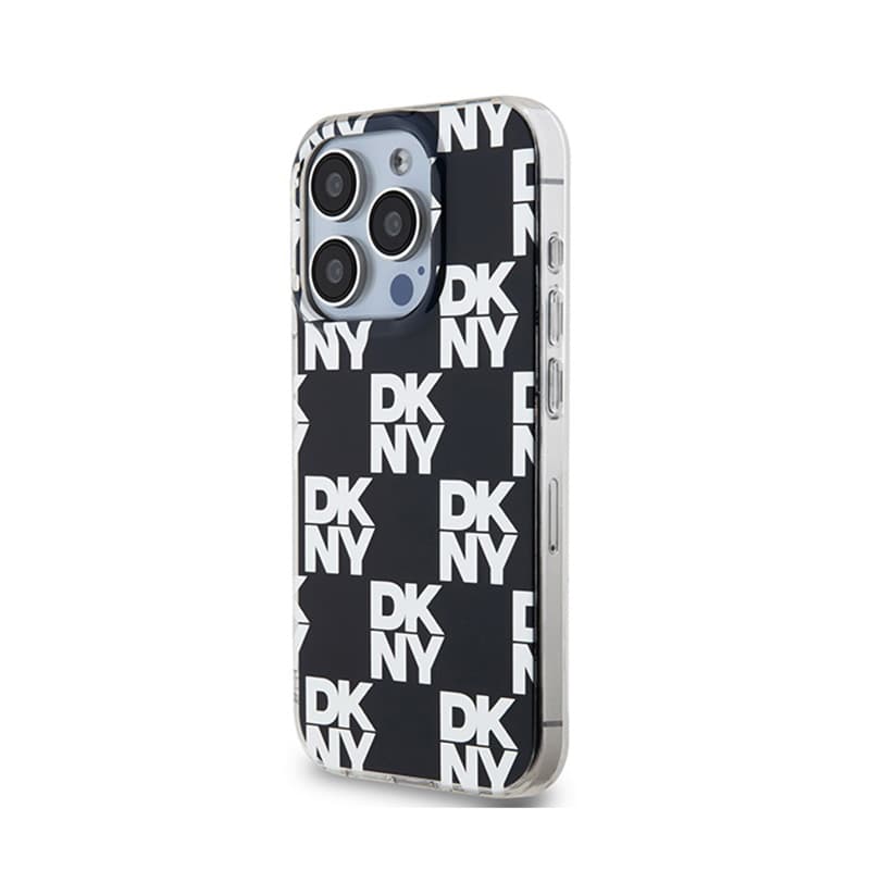 DKNY IML Checkered Mono Pattern - Case for iPhone 15 Pro Max (Black) 2