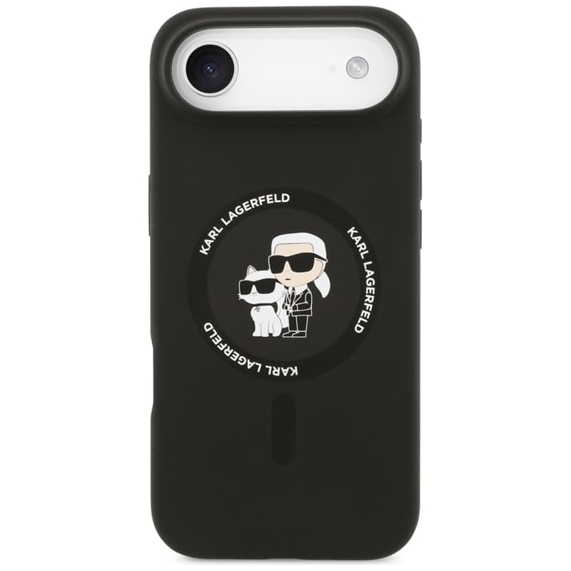 Karl Lagerfeld Silicone Karl & Choupette Ring MagSafe - Case iPhone Air (black) 3