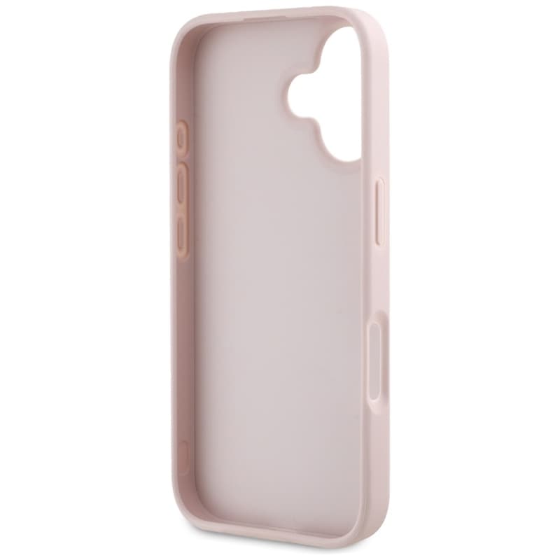 Guess Grained Big 4G Logo Small Classic Logo - Case for iPhone 16 (pink) 7