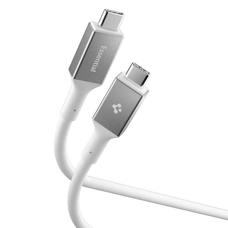 Spigen EB10020CC Essential - USB-C to USB-C PD Cable 100W 2m (White) 1