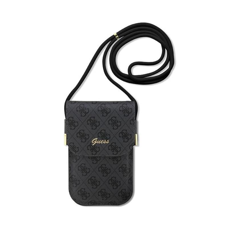 Guess 4G Metal Script Logo - Phone crossbody bag (black) 1