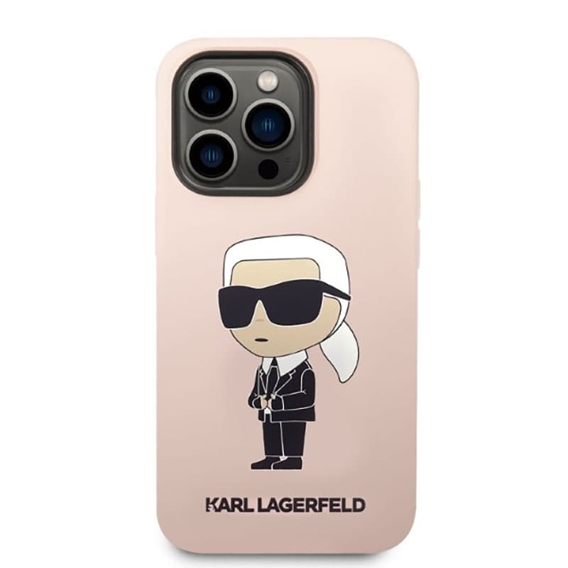 Karl Lagerfeld Silicone NFT Ikonik MagSafe - Case for iPhone 14 Pro Max (Pink) 3