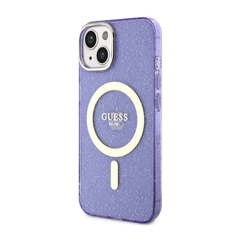 Guess Glitter Gold MagSafe - Case for iPhone 14 (Purple) 2