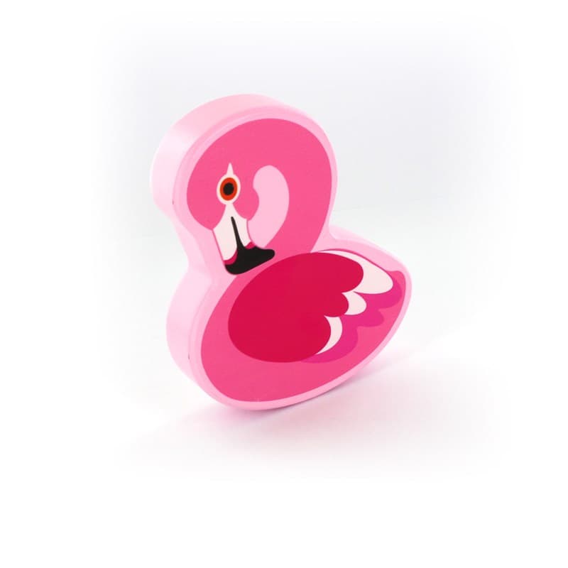 Wooden mix rattles (Flamingo, Toucan), random model selection 2