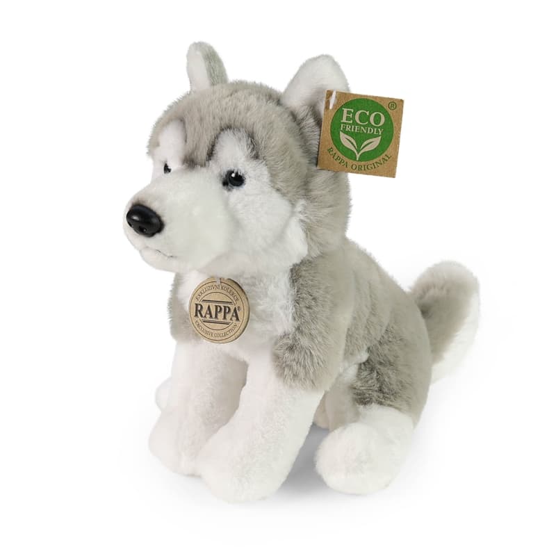 Rappa - Plush Realistic Sitting Husky Dog 23 cm Eco-Friendly Soft Collection 2