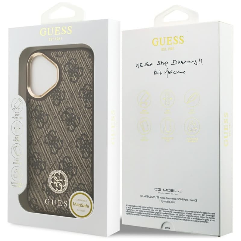 Guess 4G Strass Logo MagSafe - Case iPhone 17 (Brown) 8