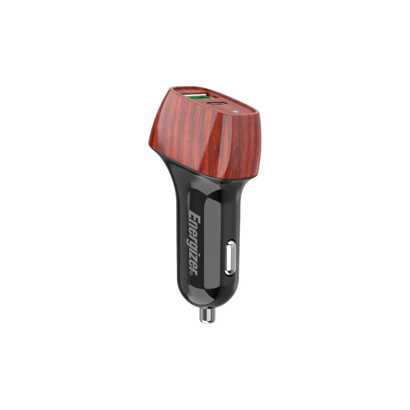 Energizer Ultimate - USB-C & USB-A 38W PD + QC3.0 car charger (WALNUT) 1