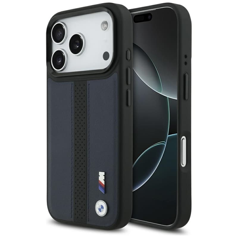 BMW M Perforated Stripe Logo MagSafe - iPhone 17 Pro Case (Navy Blue) 1