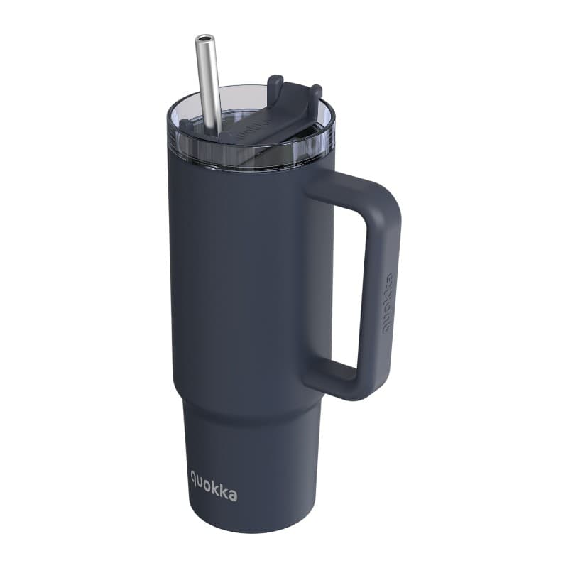 Quokka Stream - Stainless Steel Thermal Mug 950ml with Straw (Graphite)