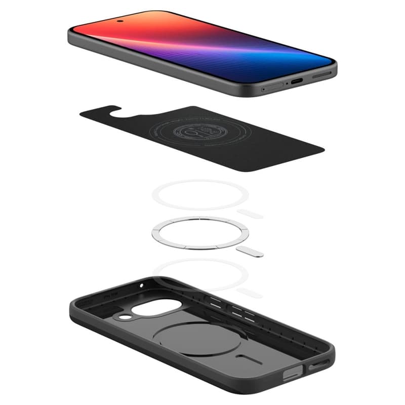 Spigen Thin Fit Mag MagSafe - Case for Google Pixel 9a (Black) 7