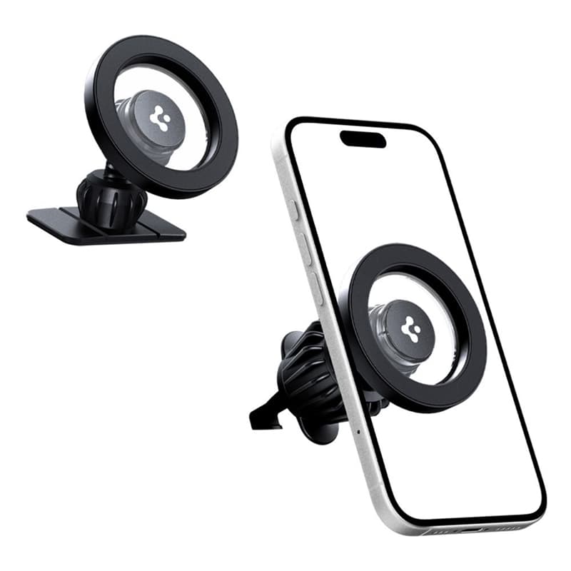 Spigen MFT13 Magnetic Dashboard & Vent Car Mount - Magnetic Car Holder MagSafe (Black) 2