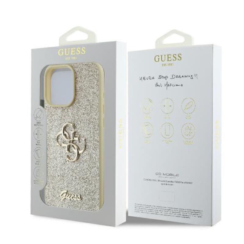 Guess Fixed Glitter Big 4G - Case for iPhone 16 Pro (gold) 8