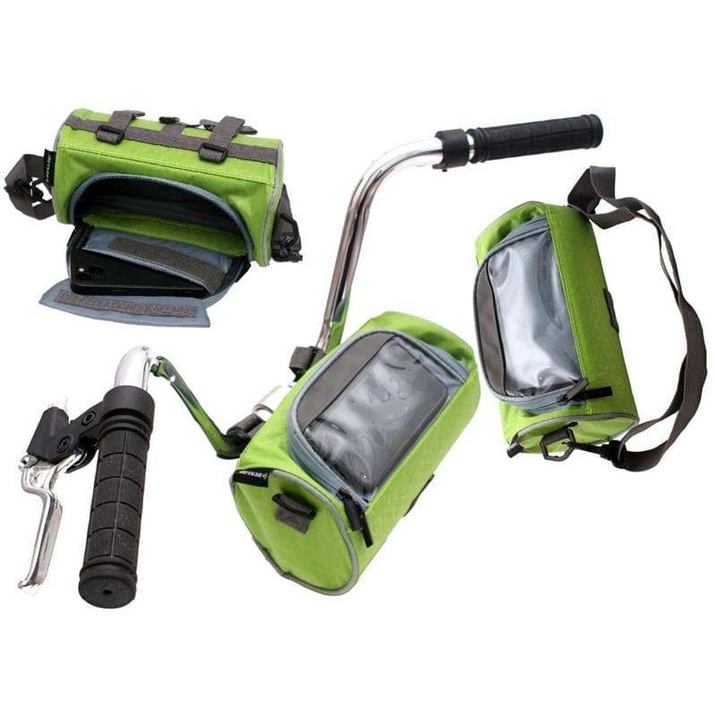 Dunlop - Handlebar bag / bicycle pannier with smartphone pocket (green) 3