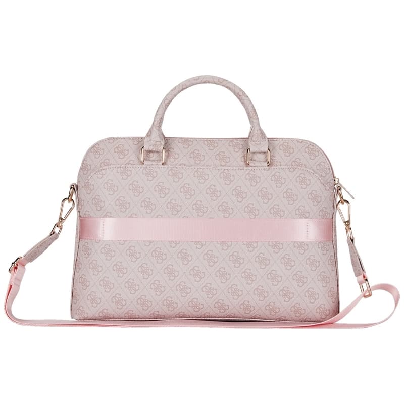 Guess 4G Zipper Pocket Triangle Logo - Laptop Bag 15" (pink) 2