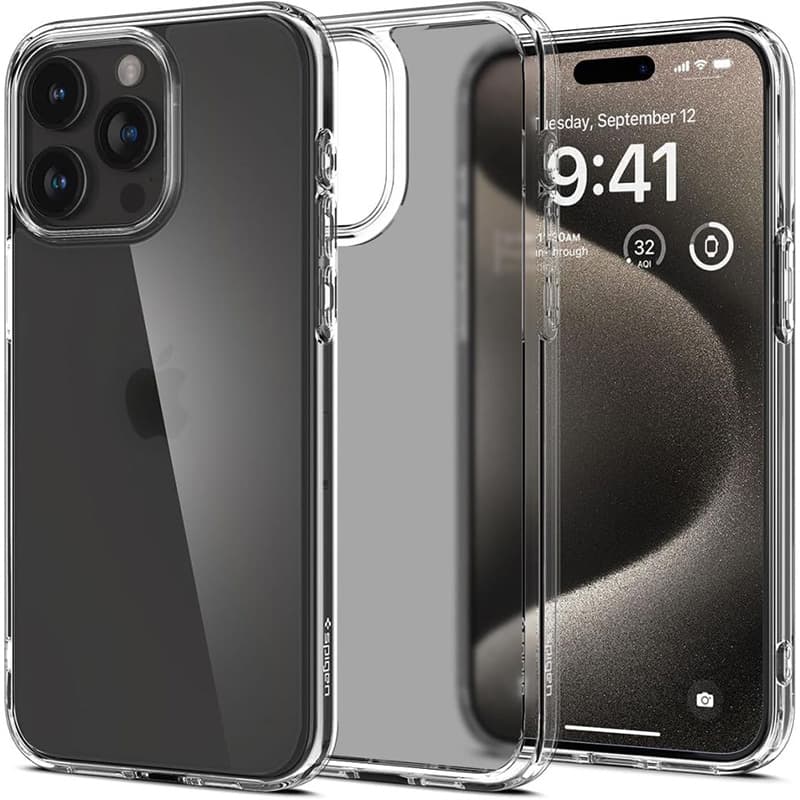 Spigen Ultra Hybrid - Case for iPhone 15 Pro Max (Frost Clear)