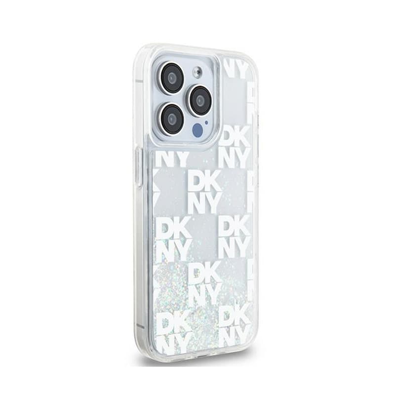 DKNY Liquid Glitter Multilogo - Case for iPhone 15 Pro (white) 4
