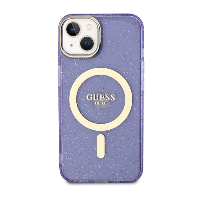 Guess Glitter Gold MagSafe - Case for iPhone 14 (Purple) 3