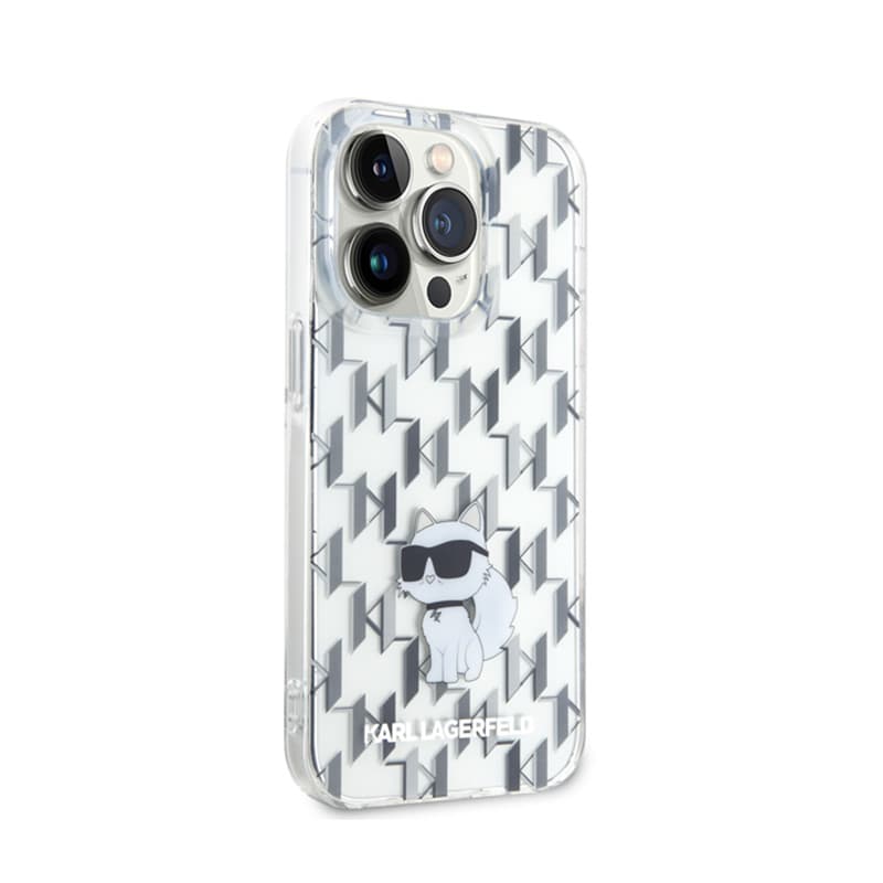 Karl Lagerfeld Monogram Choupette - Case for iPhone 15 Pro Max (Transparent) 4
