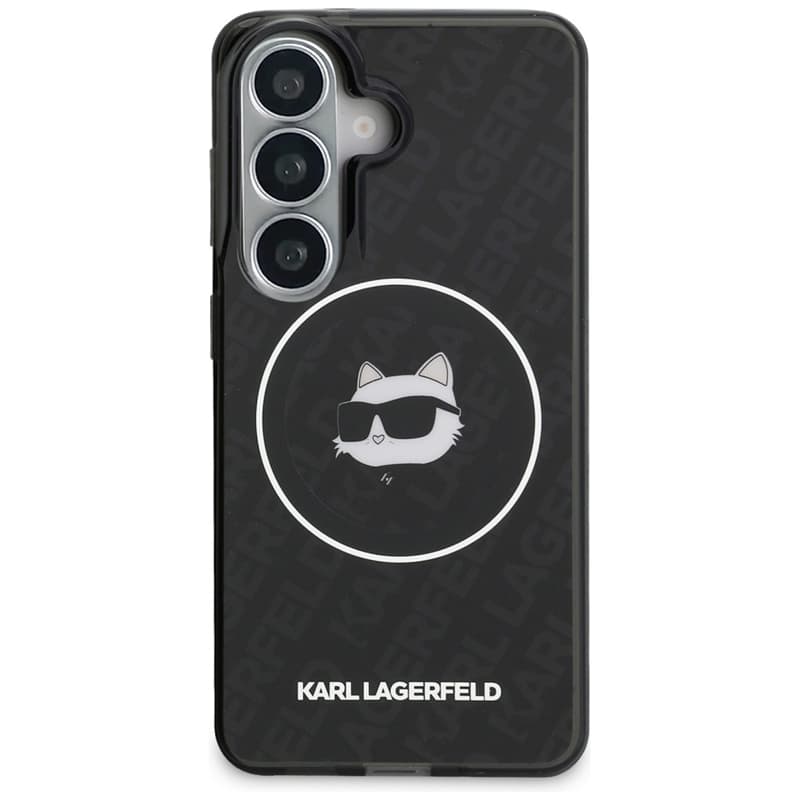 Karl Lagerfeld IML Repeated Choupette MagSafe - Samsung Galaxy S26 Case (Black) 3