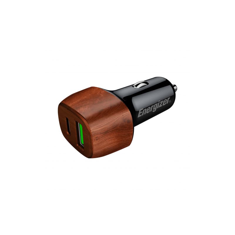 Energizer Ultimate - USB-C & USB-A 38W PD + QC3.0 car charger (WALNUT) 2