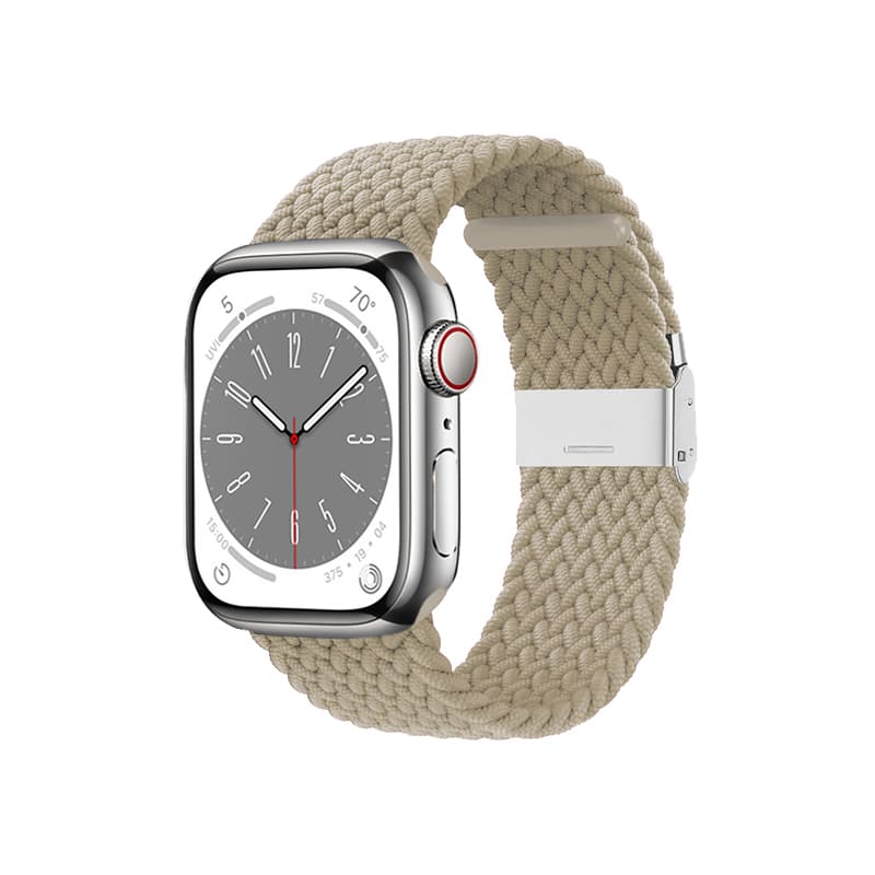 Crong Wave Band - Braided Strap for Apple Watch 38/40/41/42 mm (Stone Beige) 5