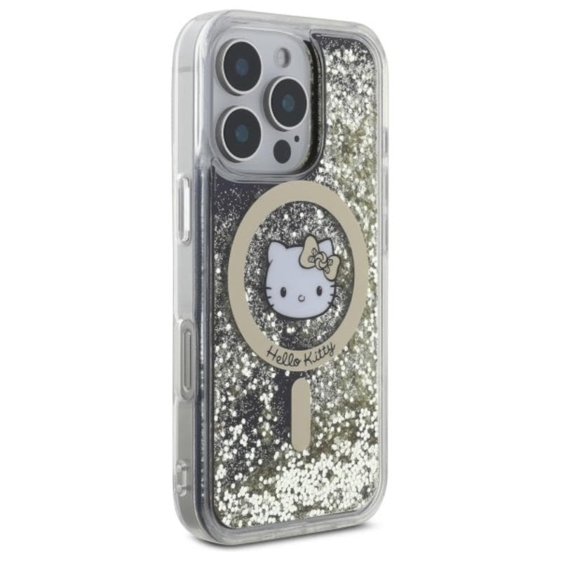 Hello Kitty Liquid Glitter Fever MagSafe - Case for iPhone 16 Pro (black/gold) 4
