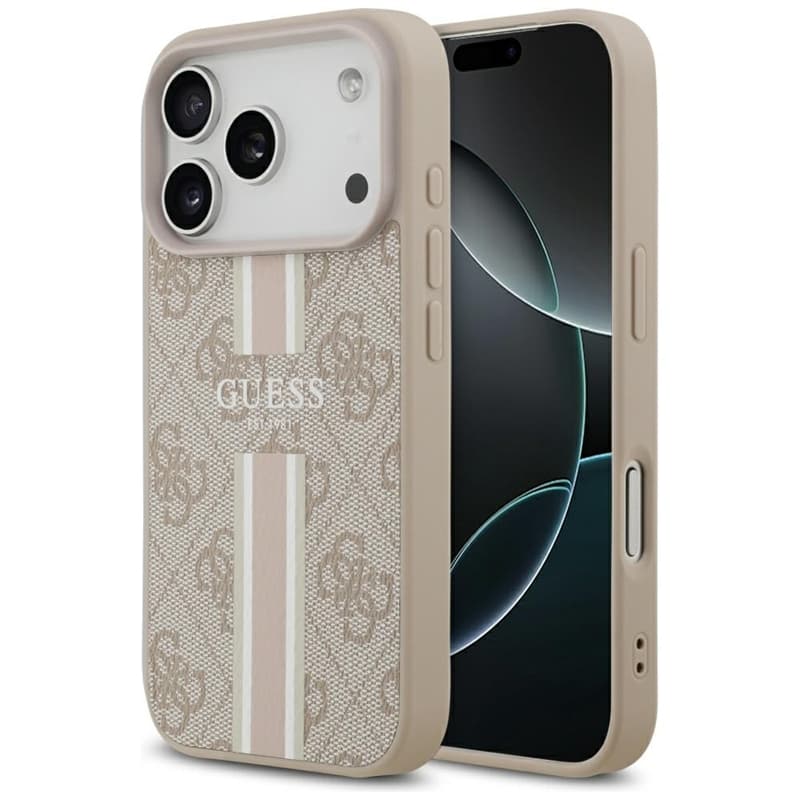Guess 4G Printed Stripes MagSafe - Case iPhone 17 Pro (pink) 1