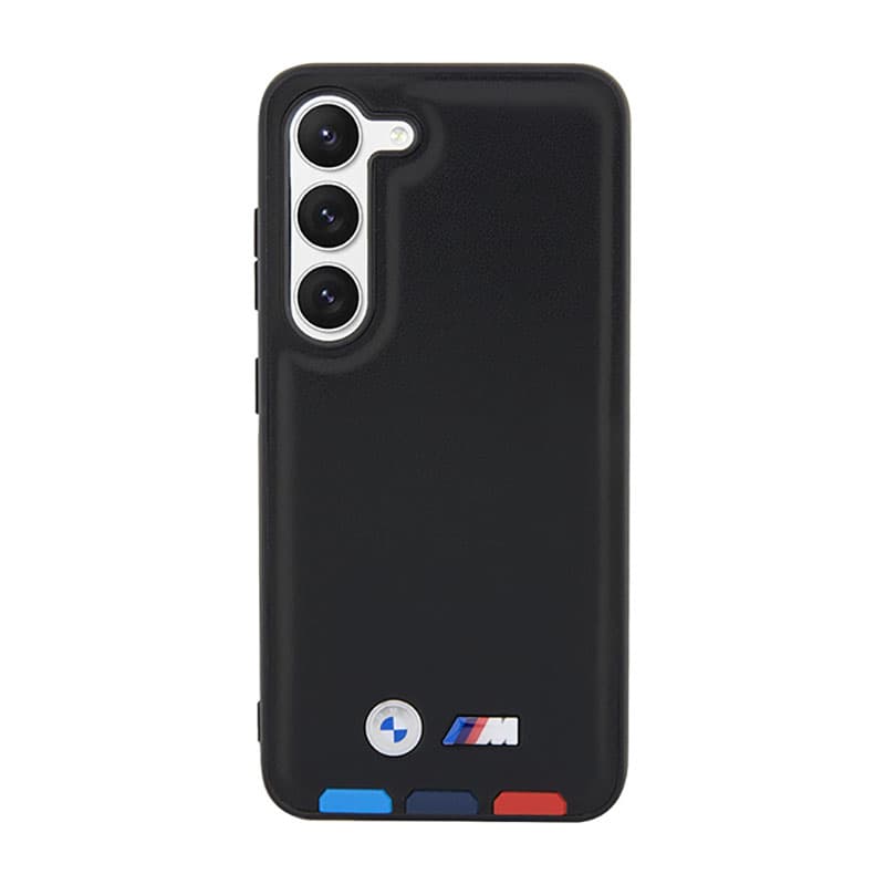 BMW Leather Hot Stamp Tricolor - Case for Samsung Galaxy S23+ (Black) 3