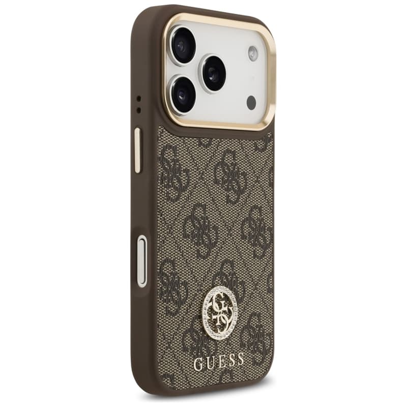 Guess 4G Strass Logo MagSafe - Case iPhone 17 Pro (Brown) 4