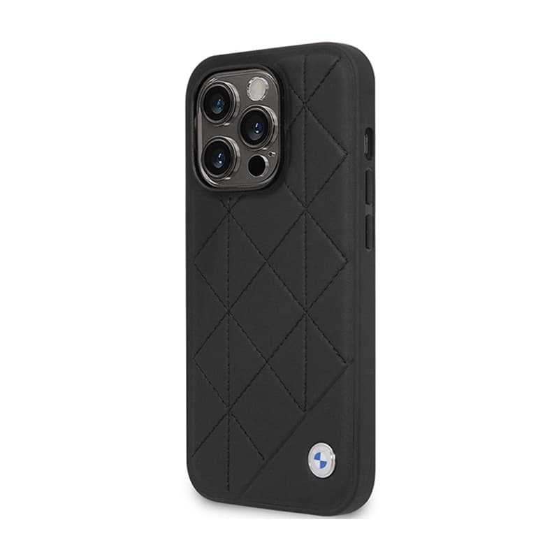 BMW Leather Quilted - Case for iPhone 14 Pro (black) 2