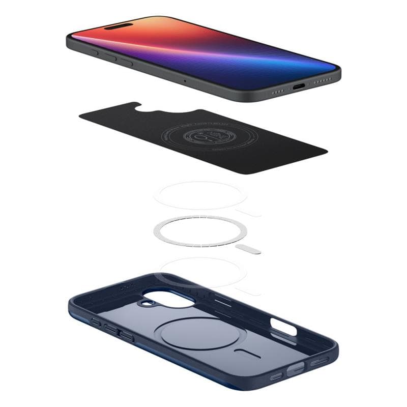 Spigen Thin Fit Mag MagSafe - Case for iPhone 16 (Navy Blue) 7