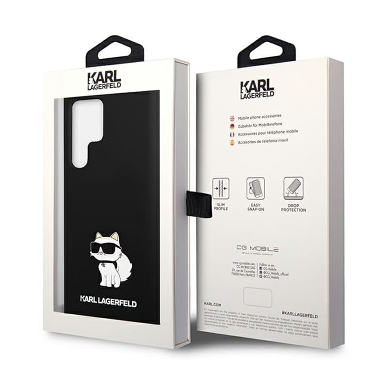 Karl Lagerfeld Silicone Choupette - Case for Samsung Galaxy S24 Ultra (Black) 8