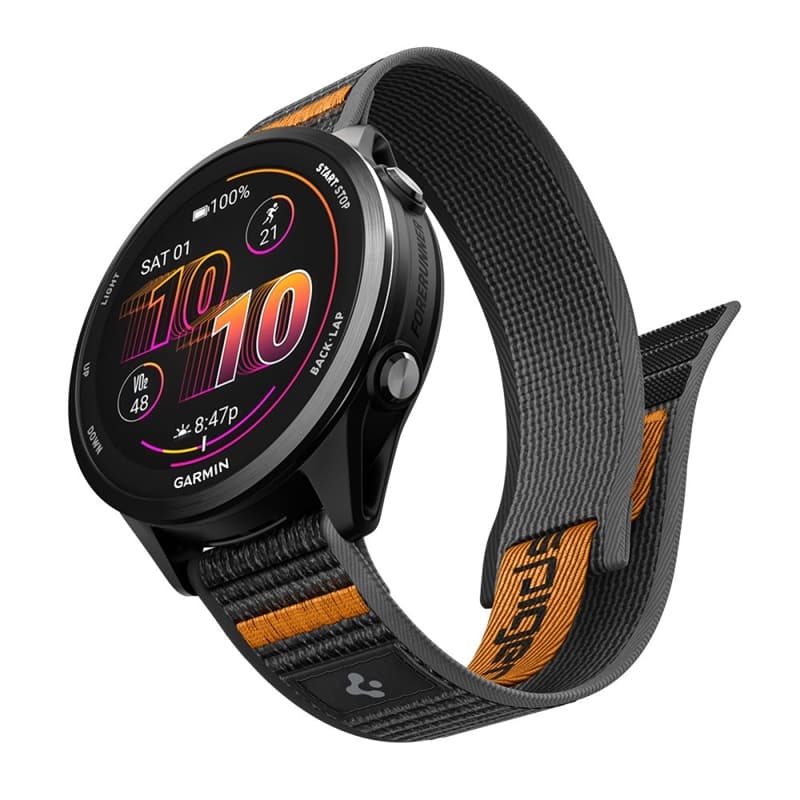 Spigen Athlex Air - Garmin QuickRelease Strap 22 mm (Active Black / Orange) 3